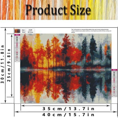 Lake Forest Reflection Stamped Cross Stitch Kits for Adults Beginners - Image 4
