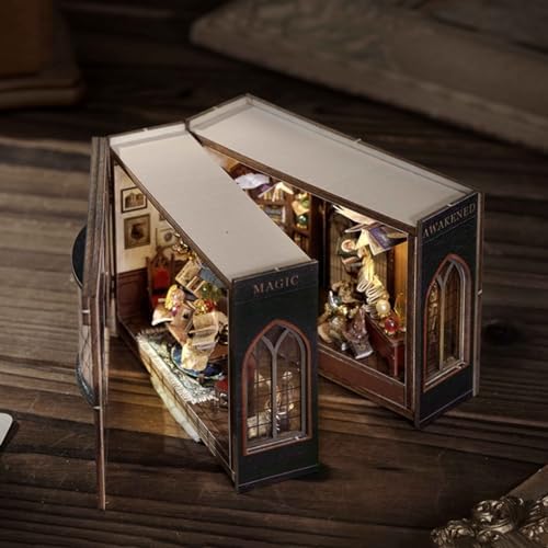 Mini 3D Wooden Doll House Craft Model with LED,DIY Miniature and Furniture Dollhouse Kit,Creative Room Idea for Valentine's Day Birthday Gift - Image 3