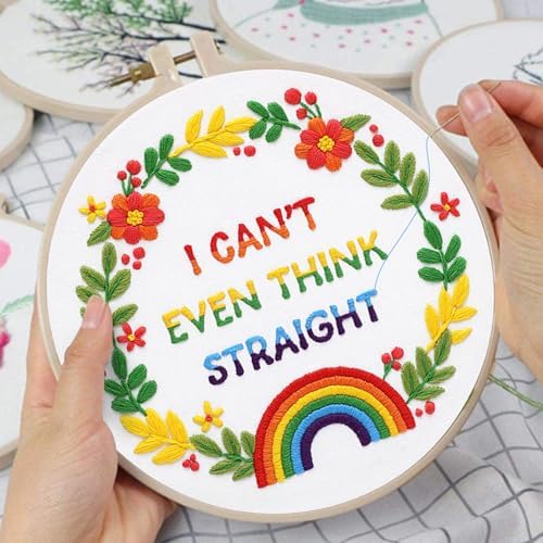 Louise Maelys LGBT Pride Embroidery Kit for Beginners Rainbow Craft - Image 5
