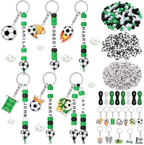 Landical 564 Pcs Soccer Keychain Making Kit DIY Soccer Party Favor Craft by Landical