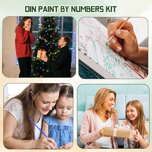 ICYANART 4 Paint by Numbers Kit for Adults Flowers, with Frame and Easel - Image 6