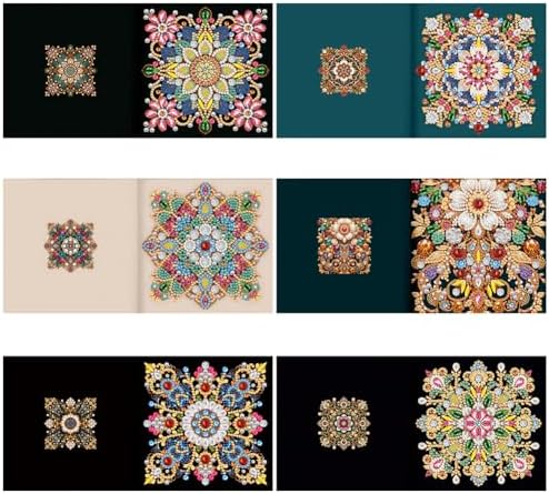 Diamond Art Greeting Cards Kit for Adults-6Pcs Diamond Art Cards Special Shaped Diamond Painting Greeting Card Arts Crafts for Christmas Birthday Thanksgiving Day Holiday (Mandala) - Image 2