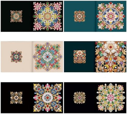 Diamond Art Greeting Cards Kit for Adults-6Pcs Diamond Art Cards Special Shaped Diamond Painting Greeting Card Arts Crafts for Christmas Birthday Thanksgiving Day Holiday (Mandala) - Image 2