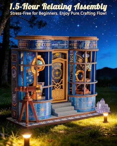 Rolife Magic Astronomy Shop Miniature Dollhouse Kit - Image 2