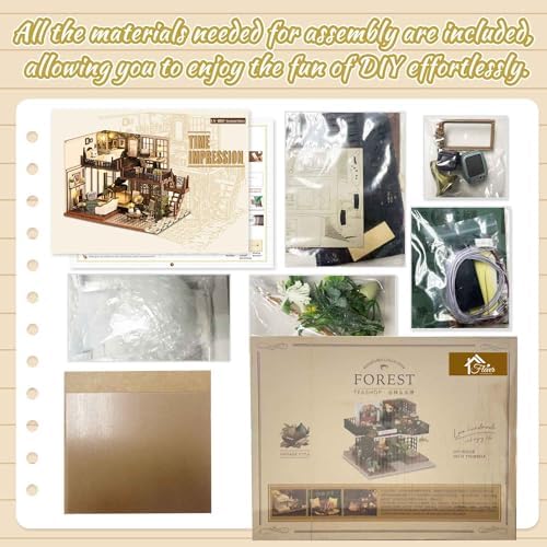 Flever Dollhouse Miniature DIY House Kit Creative Room with Furniture for Romantic Artwork Gift (Time Impression) - Image 3