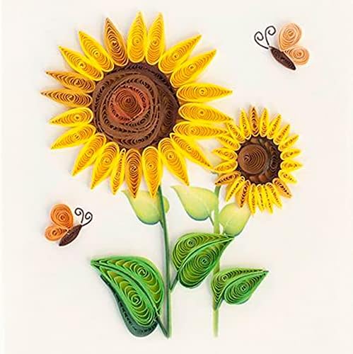 Sunflower Paper Quilling Kit Paper Quilling Adult Craft Great for DIY Craft Workshop, Home Decoration,Birthday Gift,Adult Friend interaction.It's Suitable for Adult and Craftsmen.Creative Stress Relie by MerainMe
