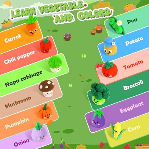Aestd-ST Air Dry Clay Kit - Vegetable Theme, Modeling Clay for Kids - Image 5