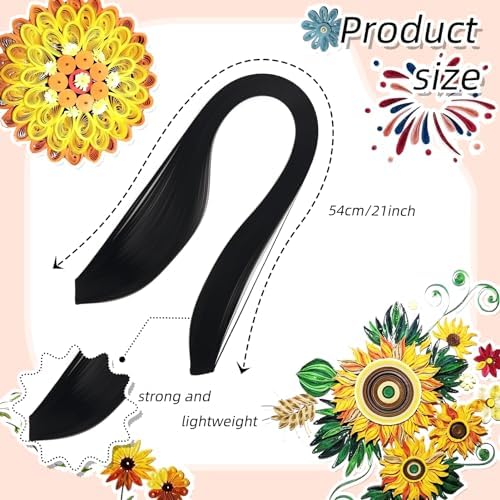 360Pcs 1/8" x 21" Quilling Paper Strips - Image 2
