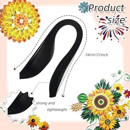 360Pcs 1/8" x 21" Quilling Paper Strips - Image 2
