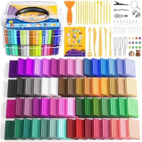 Artpar 62 Color Polymer Clay Kit,Oven Baking Modeling Clay for Adults Kids by ARTPARencourageKidsexplorationartandcrafts