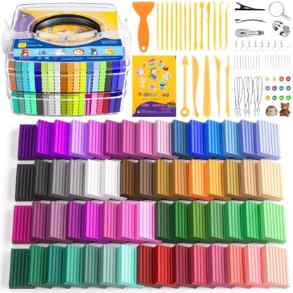 Artpar 62 Color Polymer Clay Kit,Oven Baking Modeling Clay for Adults Kids by ARTPARencourageKidsexplorationartandcrafts