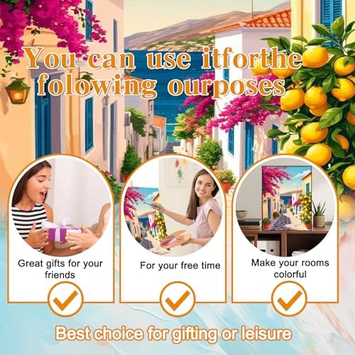 Ycydilirab Landscape Paint by Numbers Kits for Adults - Paint by Numbers Adults,DIY Acrylic Paint by Number Adult Drawing Colorful Paintworks Artwork for Gifts and Wall Decor 16x20inch - Image 6