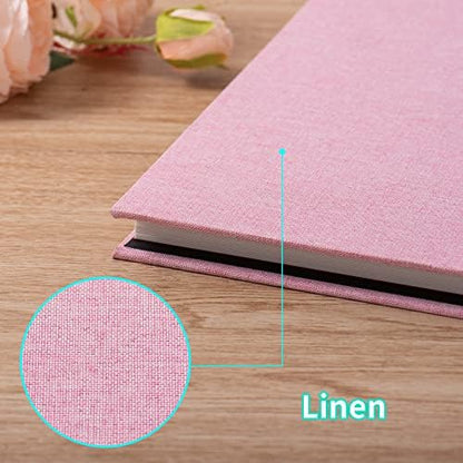 Pink Photo Album Self Adhesive Scrapbook Album for 4×6 Photos/Pictures DIY Linen Cover Album 15 Sheets/30 Blank Pages for Family Wedding, Birthday, Christmas, Anniversary - Image 5