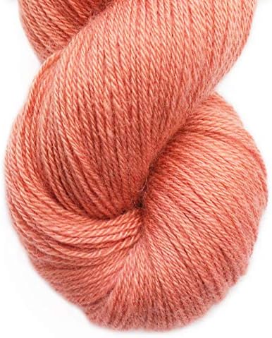 Lotus Yarns Swan Lake Lace Weight 50% Cashmere 40% Fine Wool 10% Angora Blended Hand Knitting Yarns for Comfortable Baby and Adult Clothing for Fashion Garment Baby Clothe (22-Coral) by LotusYarns