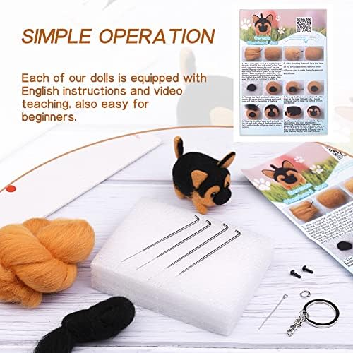 QMNNMA Needle Felting Kit for Beginners, German Shepherd Needle Felting Set - Image 3