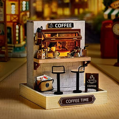 CUTEROOM DIY Doll Room Miniature Furniture Wooden House Kit-Coffee Shop - Image 3