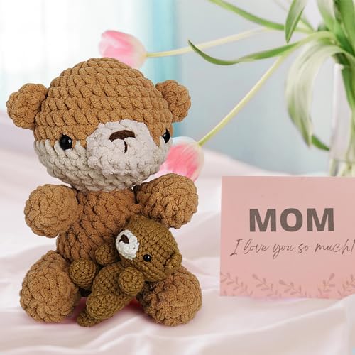 Crochetta Crochet Kit for Beginners, Crochet Starter Kit w Step-by-Step Video Tutorials, Beginner Crochet Kit for Adults Kids Women Men Complete Kit Included (Otter Mom and Baby) - Image 2
