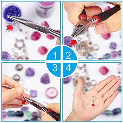 PAXCOO Jewelry Making Supplies Kit - Repair Tools with Accessories, Pliers, Findings, Beading Wires for Adults and Beginners - Image 4