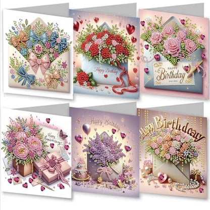 Christmas DIY Diamond Greeting Cards Set, 5D DIY Diamond Art Painting Christmas Style Greeting Card, DIY Christmas Card Making Kits for Family Friends Handmade Gift-#33-Happy Birthday by Unknown