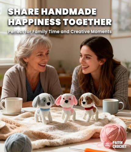 PAITIN Crochet Starter Kit – Easy DIY Craft Set for Adult Beginners, Handmade Yarn Art Project with Video Guidance (Beagle) - Image 6