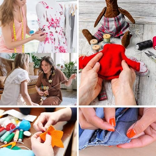 Printing Vines Sewing Project Kits,Travel Portable Sewing Set with Zipper Sewing Case,87 PCS Professional Sewing Supplies Accessory for Adults,Emergency, Home - Image 5