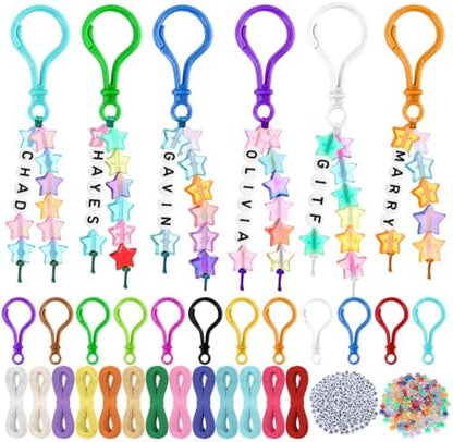 Landical 564 Pcs DIY Bead Keychain Kit Name Key Chain Making Craft by Landical