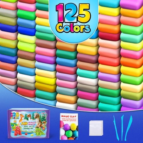ESSENSON Air Dry Clay 125 Colors, Modeling Clay for Kids, DIY Molding Magic Clay, Gift for Kids - Image 2