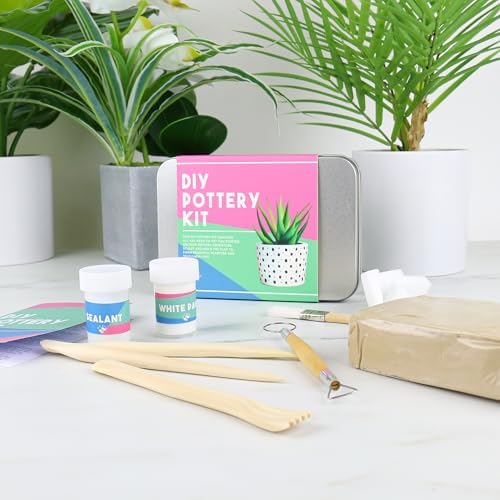 Gift Republic Pottery Kit Beginners Pottery Craft Set Clay Pottery Gift Fun Home Made Craft Project Kids Teens Adults Sculpting Tool Set Gift Tin - Image 7