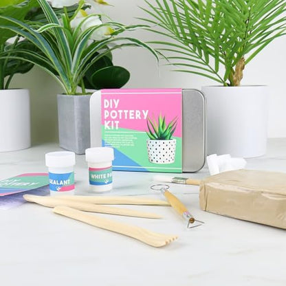 Gift Republic Pottery Kit Beginners Pottery Craft Set Clay Pottery Gift Fun Home Made Craft Project Kids Teens Adults Sculpting Tool Set Gift Tin - Image 7