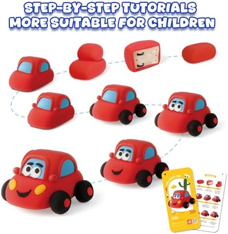 Air Dry Clay Kit for Kids - 3 Boxes Pull Back Car Making - Image 5