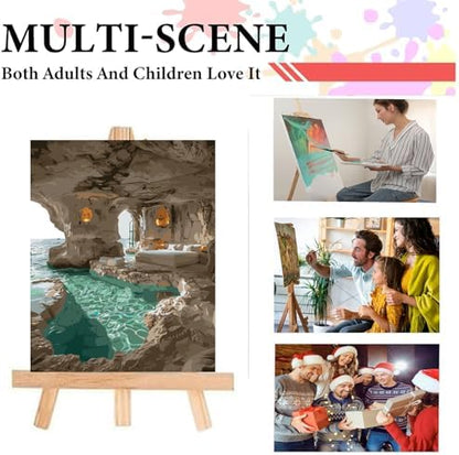 Cave Sea Room Painting by Numbers for Adults Beginner,15.7X19.7 inch - Image 4