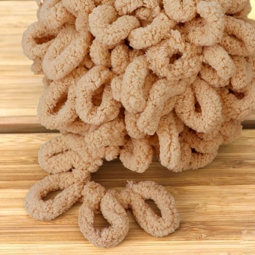 JubileeYarn Fun Finger Loops Yarn - Sand - 1 Skein - Image 3
