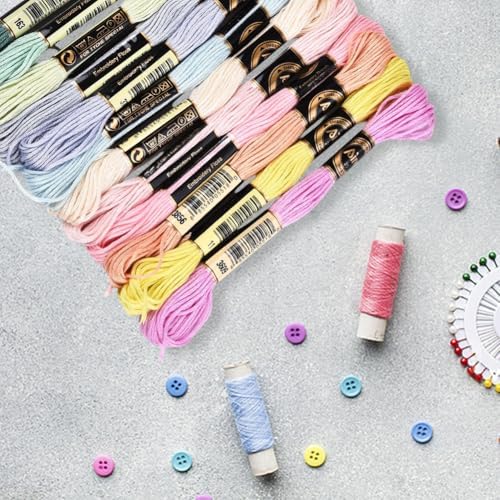 12 Skeins 6 Ply Candy Color Embroidery Floss for Hand Sewing - Image 7