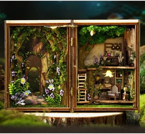 MAGQOO DIY Miniature Dollhouse Kit with Furniture 1:100 Scale Creative Room Mini Wooden Doll House Accessories DIY Miniature House Kit (Forest Wonderland) - Image 4