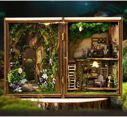 MAGQOO DIY Miniature Dollhouse Kit with Furniture 1:100 Scale Creative Room Mini Wooden Doll House Accessories DIY Miniature House Kit (Forest Wonderland) - Image 4