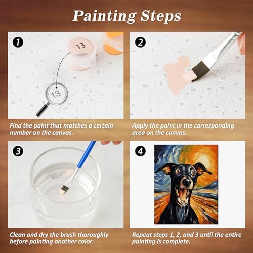 NiArt Paint by Numbers Kit for Adults Beginners, Canvas 16x20 Unframed - Image 6
