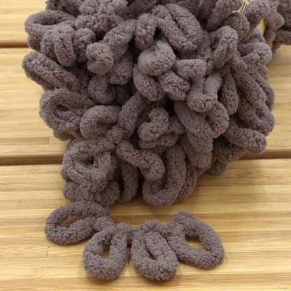 JubileeYarn Fun Finger Loops Yarn - Cacao - 4 Skeins - Image 3
