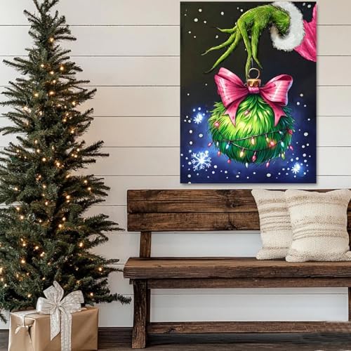 Christmas Paint by Numbers Kit for Adults,Winter Painting by Numbers,DIY Acrylic Paint Kit for Adults Beginners Without Frame,Easy Christmas Adult Paint by Number Kits on Canvas for Decor 16x20inch - Image 2