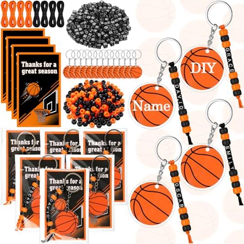 Suncalla 984 Pcs 24 Set Basketball Keychain Making Kit DIY Bead Bag Tag by Unknown