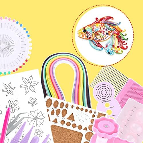 Tomedny Paper Quilling Kit, 800 Strips and Quilling Tools Complete Set for Beginners to Advanced Users Art Paper DIY Craft for Classroom Teaching - Image 2
