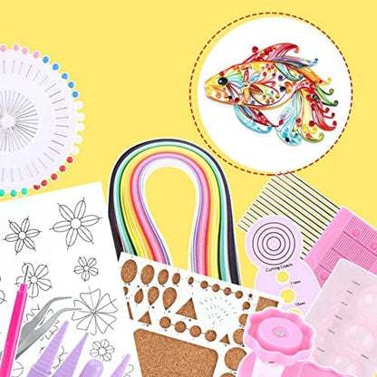 Tomedny Paper Quilling Kit, 800 Strips and Quilling Tools Complete Set for Beginners to Advanced Users Art Paper DIY Craft for Classroom Teaching - Image 2