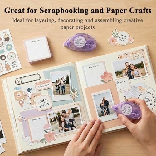 MARCADORUS Glue Tape Roller, Double-Sided Tape for Scrapbooking, 6 Pack - Image 6
