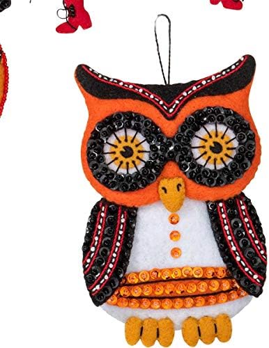 Bucilla 89276E Felt Applique Ornament Kit, Vintage Halloween, Set of 6 - Image 4