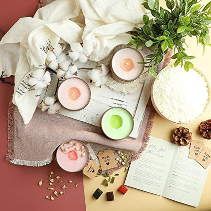Hearth & Harbor Organic Soy Candle Making Kit for Adults, DIY Crafts, Complete Candle Making Supplies Include Natural Soy Wax, Tins, Pot, Wicks & More – Gift Idea, Perfect Home Decor – 1 Lbs - Image 5