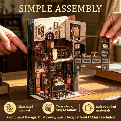 CRIOLPO Book Nook Kits for Adults - DIY Miniature House Kit with LED Lights - Image 6