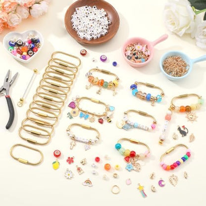 Sureio 594 Pcs Gold Brass Carabiner DIY Kit 20 Set Carabiner Bag Making - Image 4
