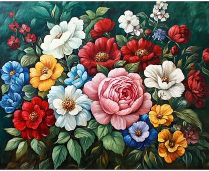 Banket Paint by Numbers Kit for Adults Beginner Flowers DIY Painting Kits for Adults Floral Easy Adult Paint by Number Kits on Canvas Color by Numbers for Gifts Home Wall Decor 16x20 Inch by Unknown
