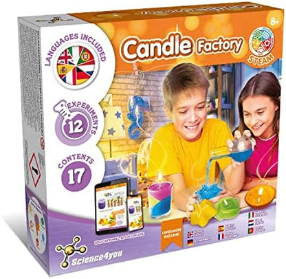 Science4you Candle Kit for Kids - Make Your Own Candles with This Unique Candle Making Kit for Children with 12 Science Experiments for Kids Age 8+ by Science4you