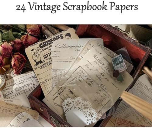 Vintage Aesthetic Scrapbook Supplies Kit with Scrapbook Paper, Stickers, Bookmarks for Scrapbooking, DIY Albums, Junk Journals, Bullet Journals, Dark Academia Aesthetic Decor (Dark3 149 Pcs) - Image 3