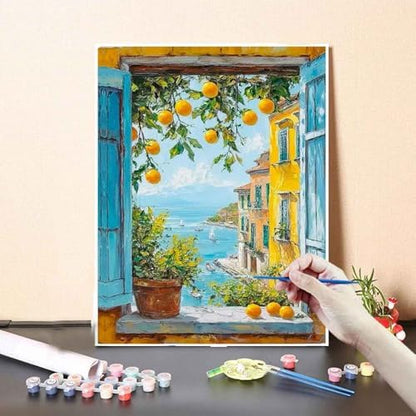 Yunruily Paint by Number Adult Lemon Tree-Adult Paint by Numbers,Paint by Numbers for Adults Canvas for Gifts Home Wall Decor(16x20inch) - Image 4
